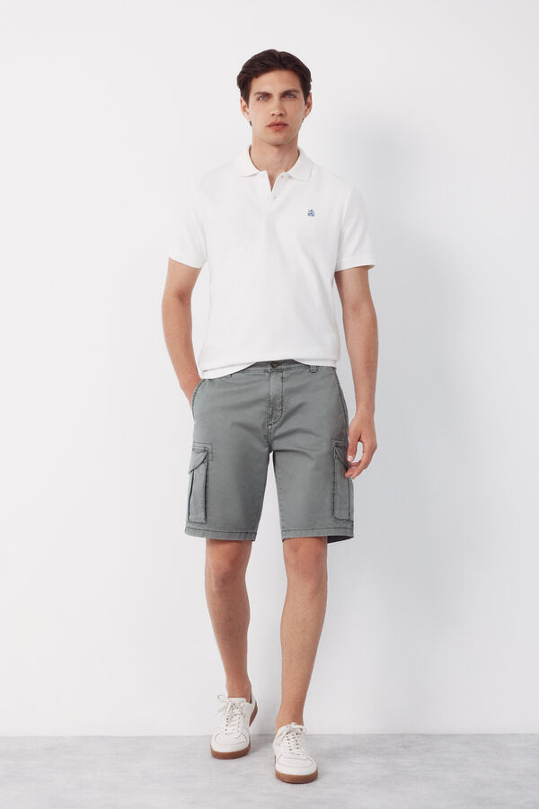 Cortefiel Bermuda cargo Kaki