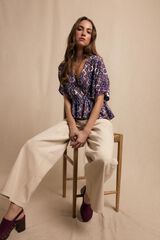 Slowlove Blusa estampada bordada Multicolor