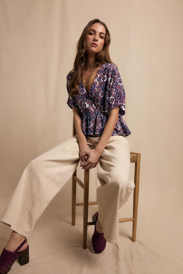 Slowlove Blusa estampada bordada Multicolor