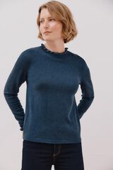 Cortefiel Chaleco de tejido calado Azul