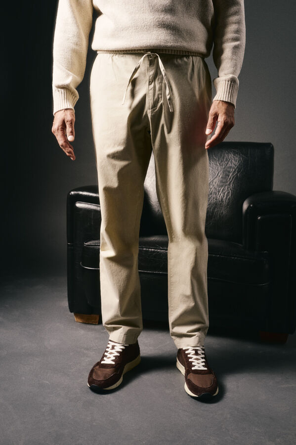 OOTO Pantal&oacute;n ligero gomas Beige