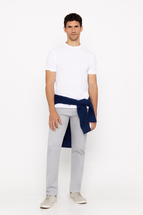 Cortefiel Pantal&oacute;n 5 bolsillos slim fit Gris