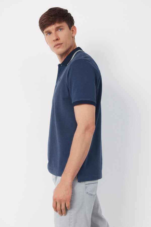 Cortefiel Polo oxford Azul marino
