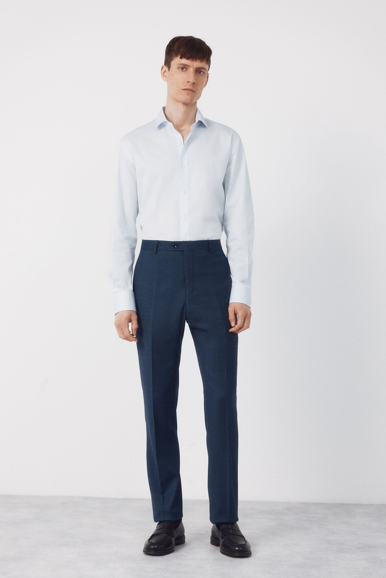 Cortefiel Camisa vestir rayas slim fit f&aacute;cil plancha