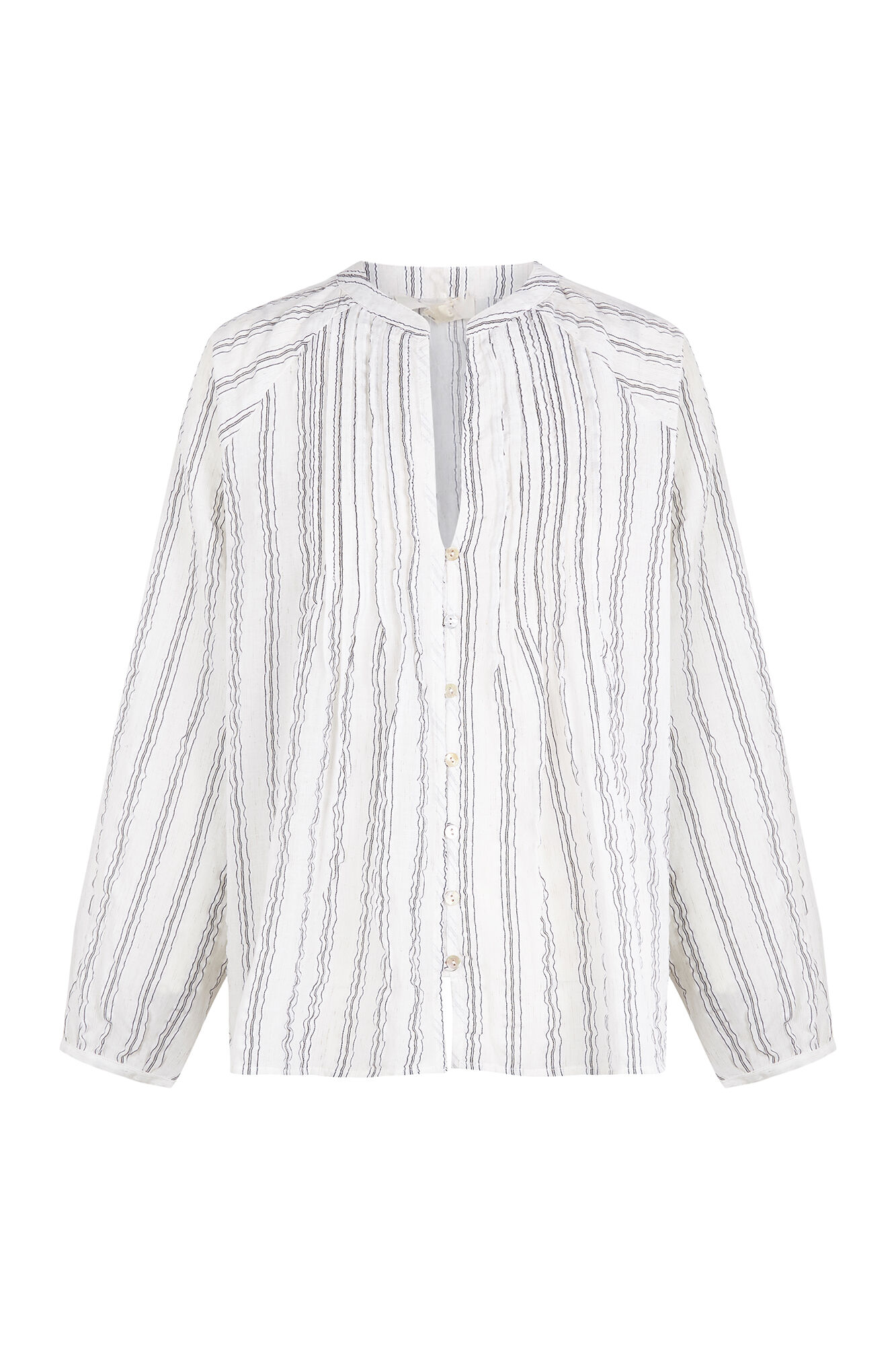 Slowlove Blusa de rayas tejida