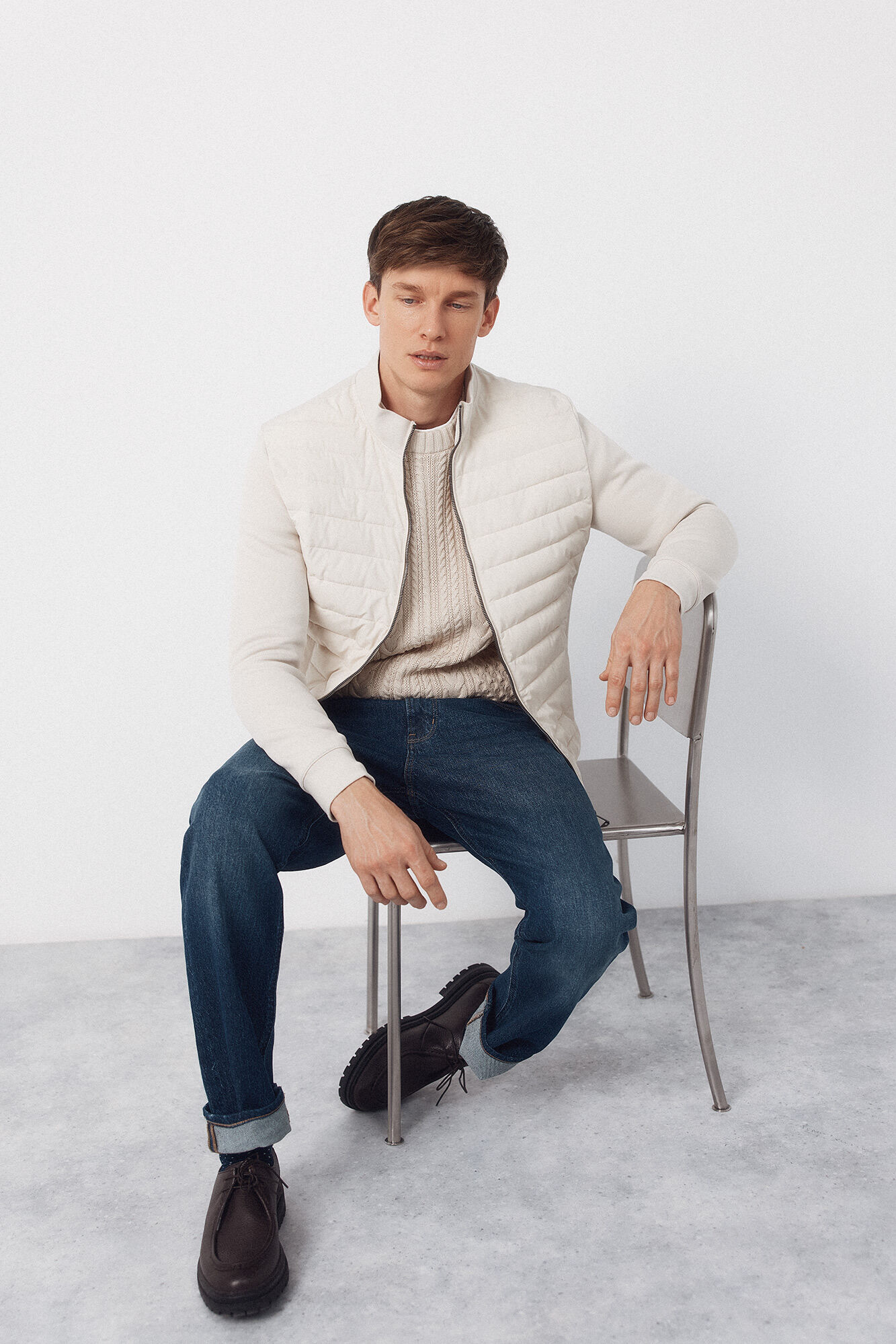 Cortefiel C&aacute;rdigan tejido combinado