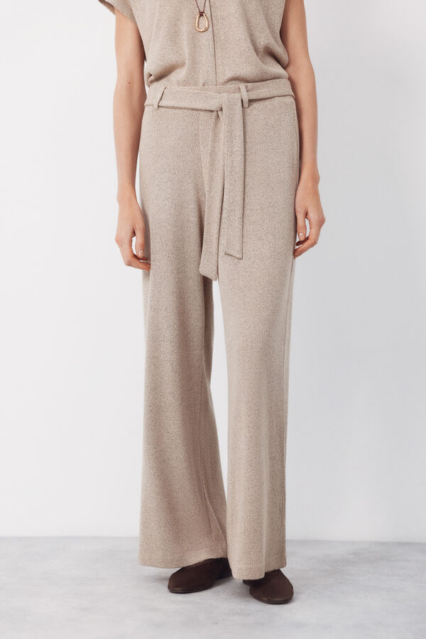 Cortefiel Pantal&oacute;n de punto r&uacute;stico Beige