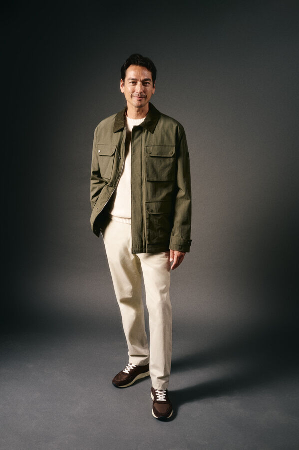 OOTO Cazadora cuatro bolsillos Kaki