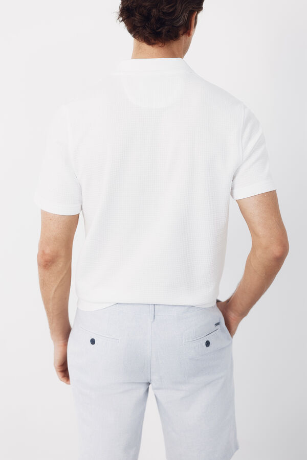 Cortefiel Polo estructura Blanco