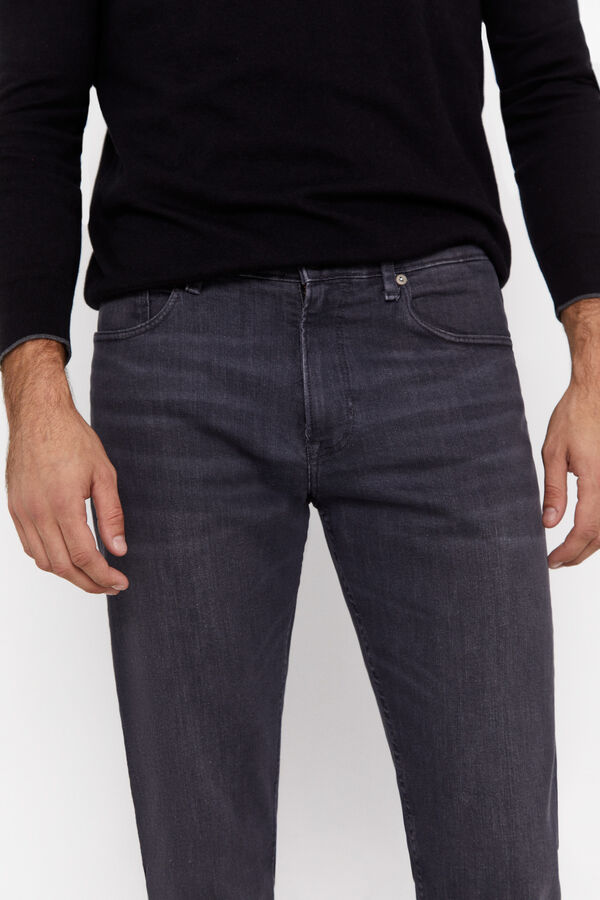 Cortefiel Pantal&oacute;n denim regular fit coolmax Gris