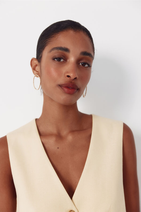 Cortefiel Chaleco sastrero Amarillo