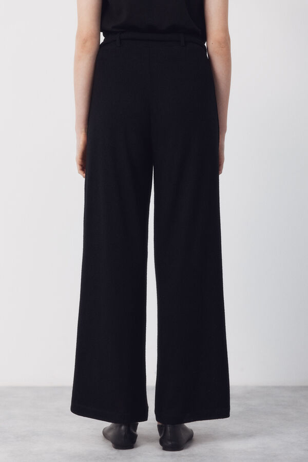 Cortefiel Pantal&oacute;n de punto r&uacute;stico Negro