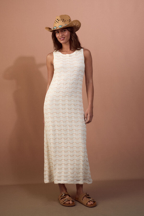 Slowlove Vestido b&aacute;sico estructura Blanco