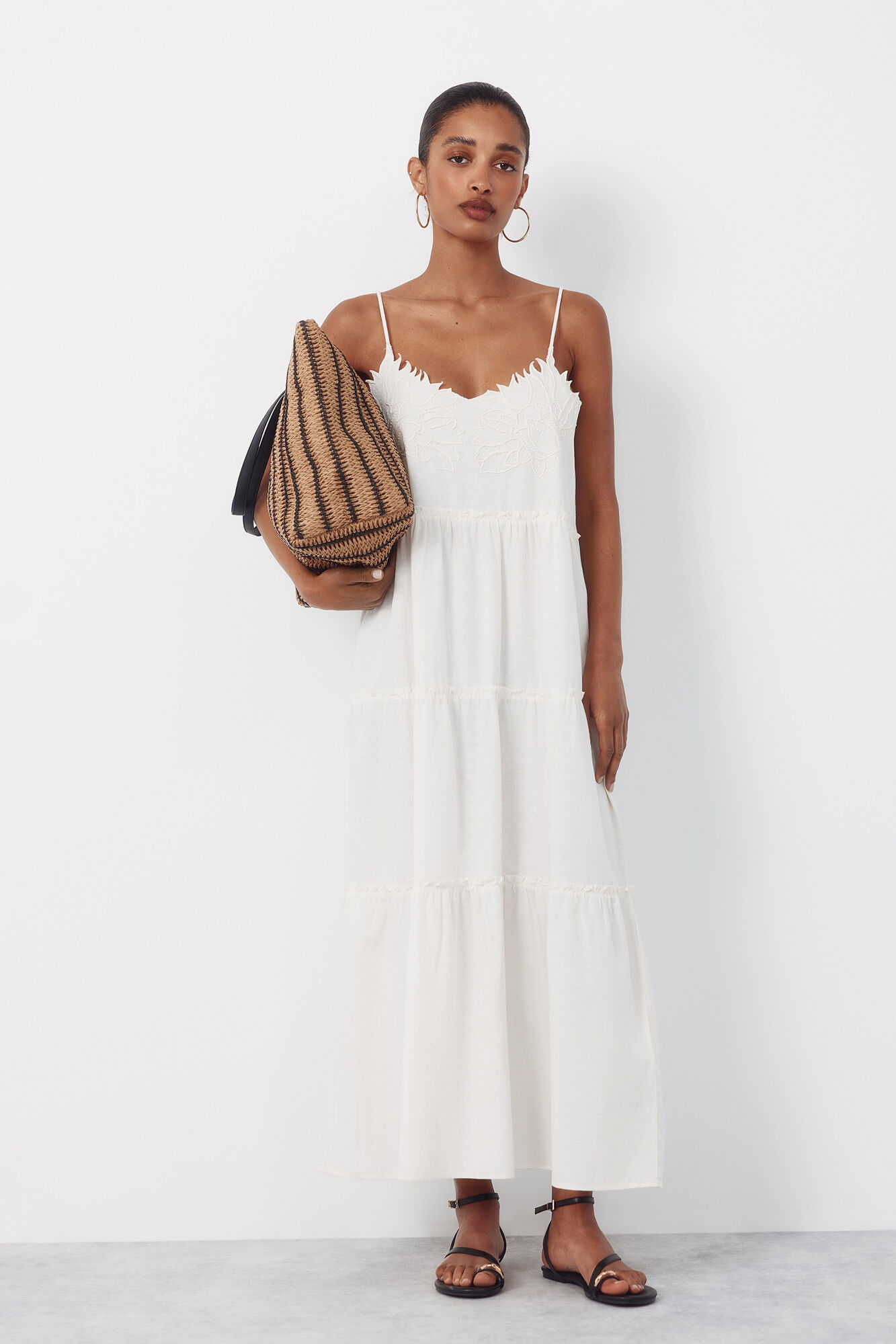 Cortefiel Bolsa shopper estampado de rayas