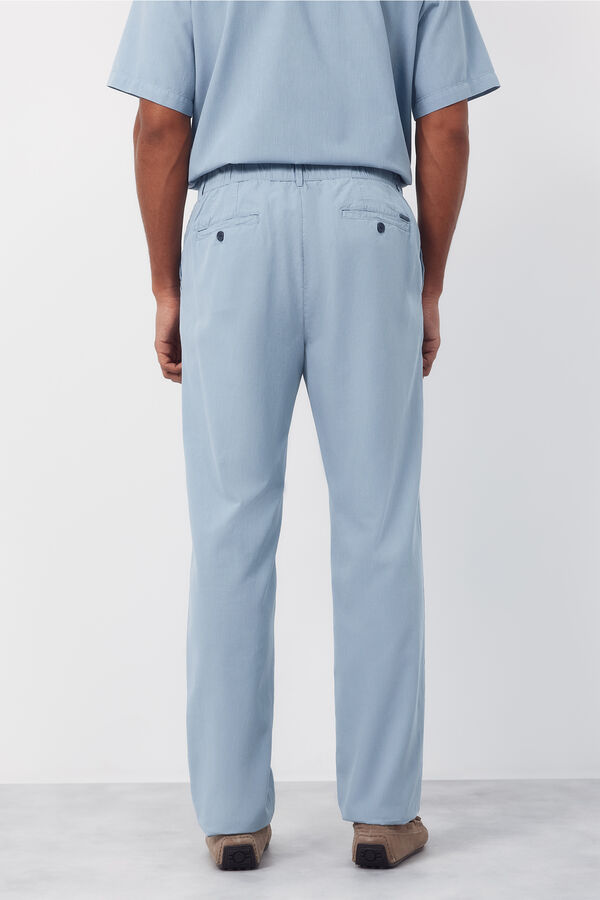 Cortefiel Pantal&oacute;n con gomas y cordones regular Azul