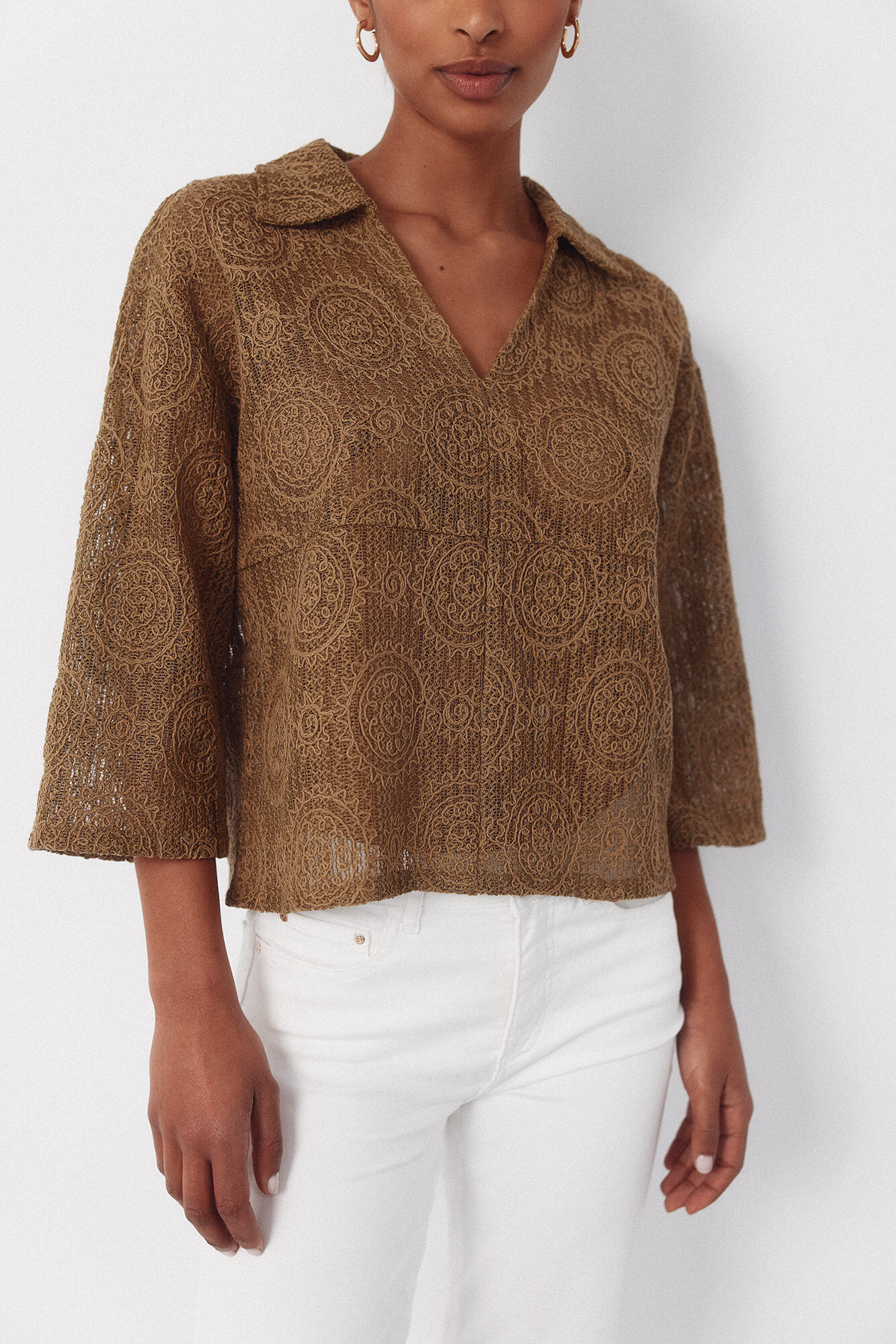 Cortefiel Polo r&uacute;stico bordado