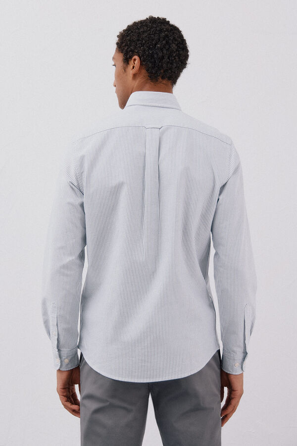 Cortefiel Camisa oxford de raya candela Azul marino