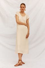 Cortefiel Vestido estructura Marfil