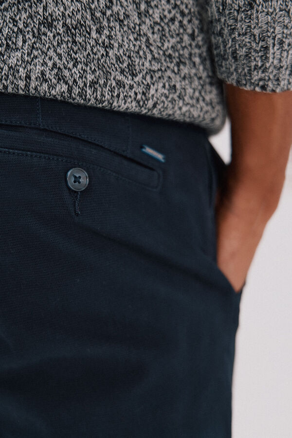 Cortefiel Pantal&oacute;n chino estampado slim Azul oscuro
