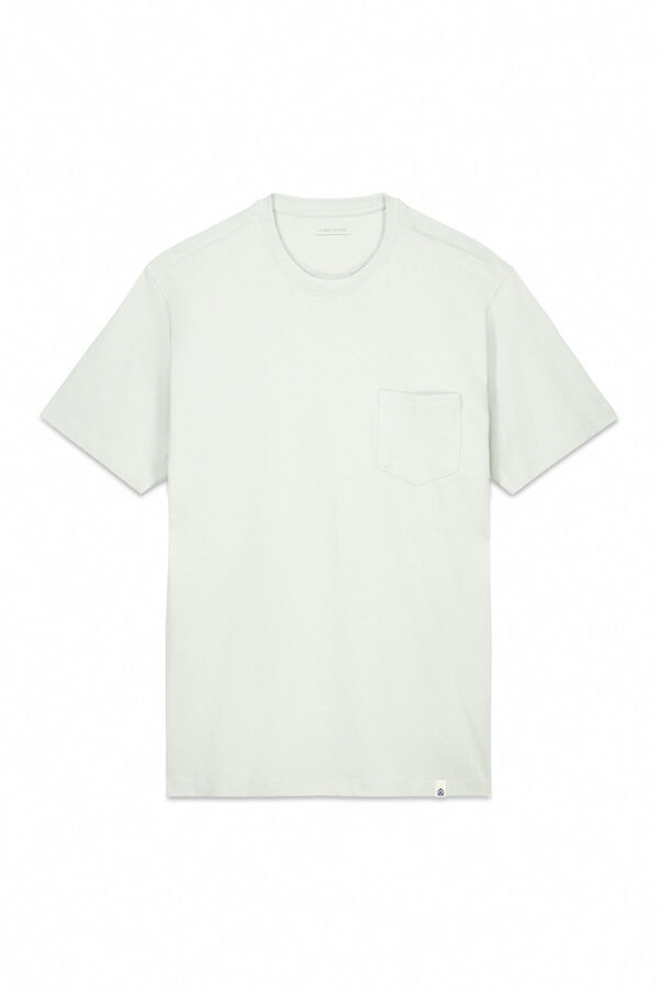 Cortefiel Playera b&aacute;sica bolsillo Kaki