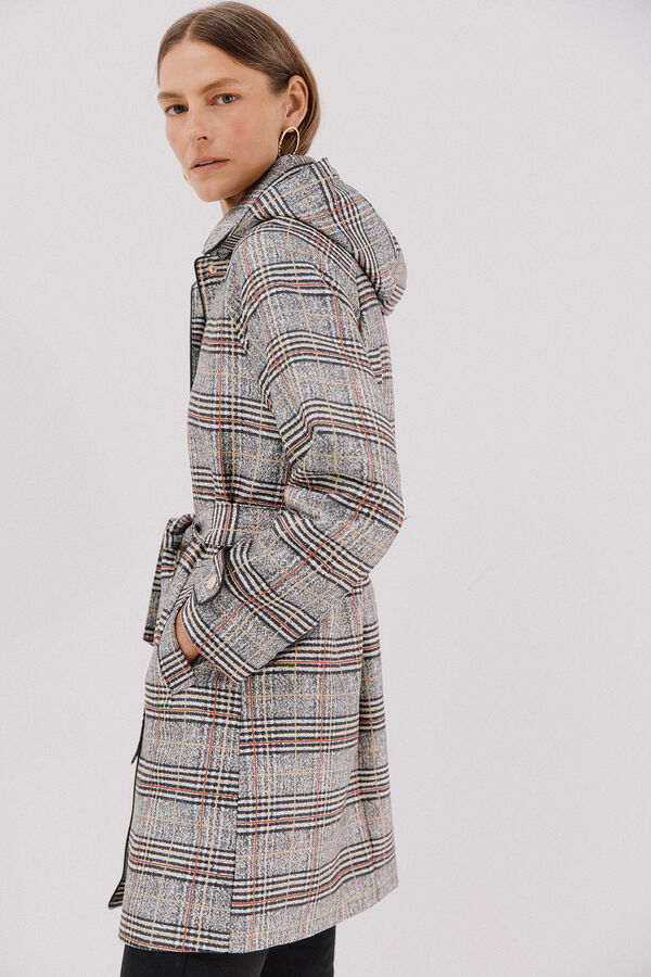 Cortefiel Gabardina con tejido satinado Multicolor