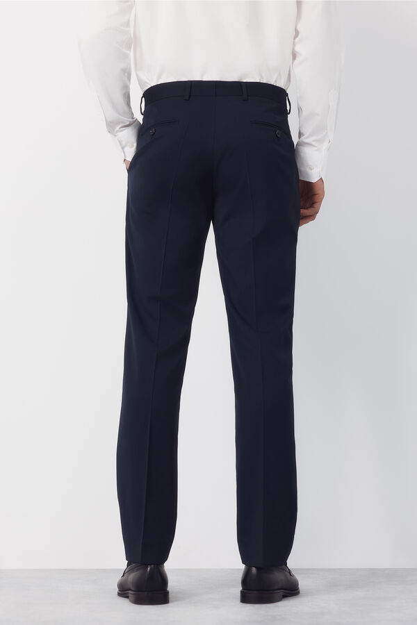 Cortefiel Pantal&oacute;n traje liso coolmax&reg; Azul marino