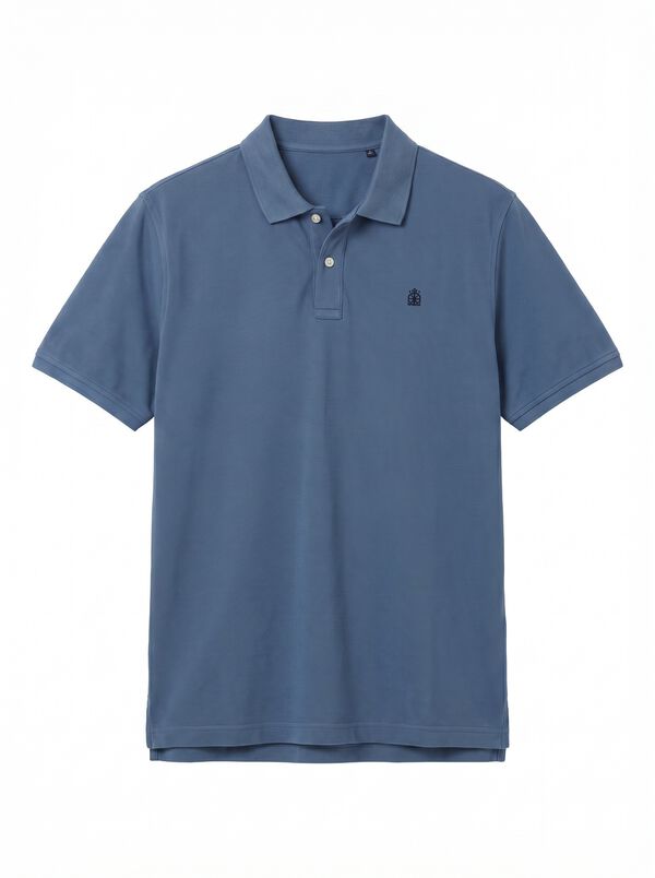 Cortefiel Polo b&aacute;sico piqu&eacute; Azul
