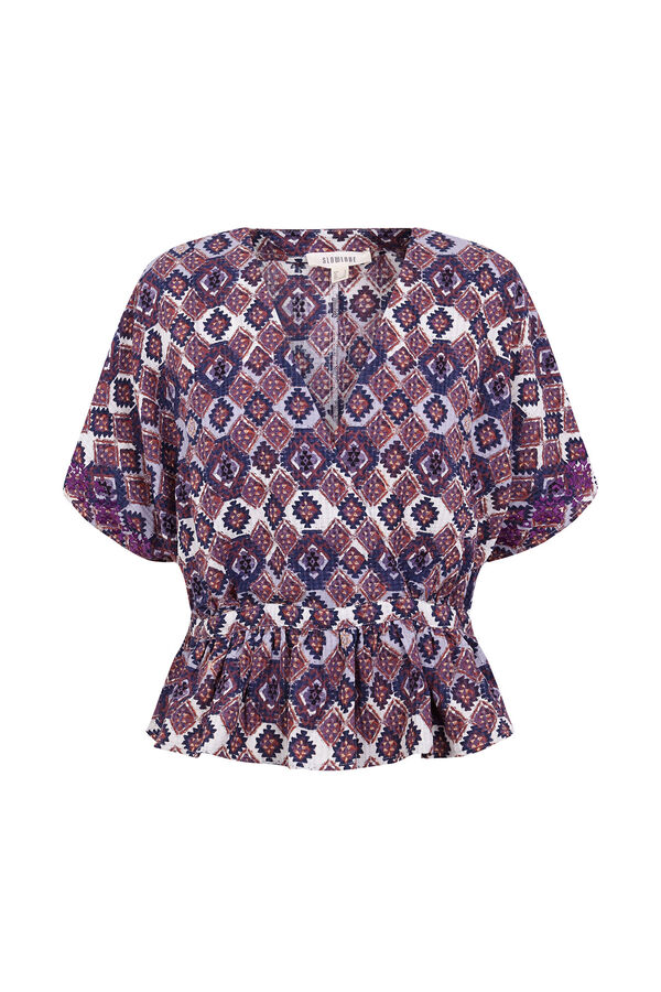 Slowlove Blusa estampada bordada Multicolor