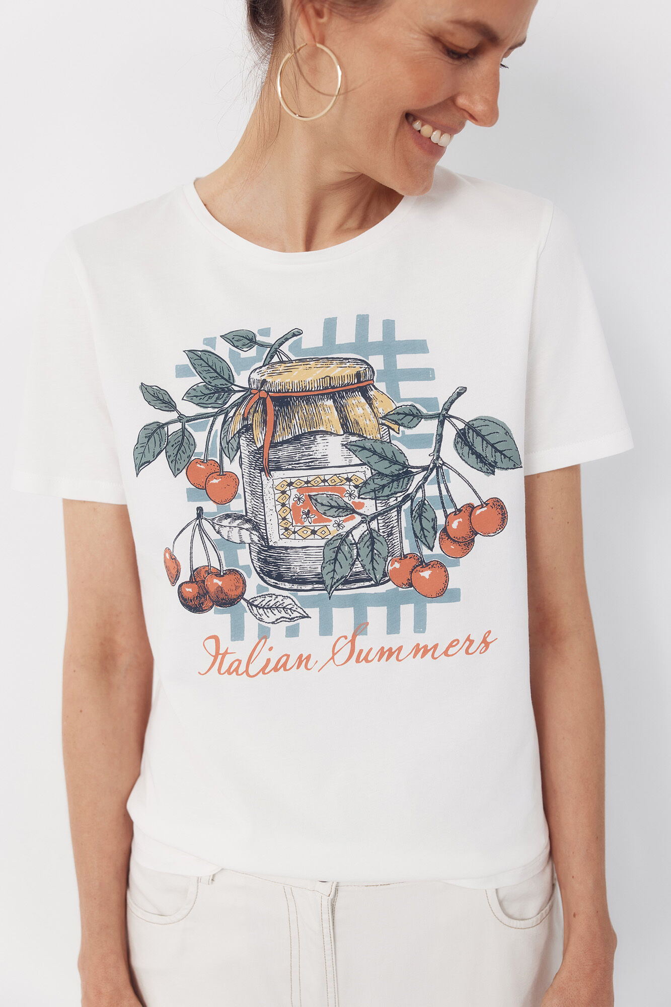 Cortefiel Playera estampada