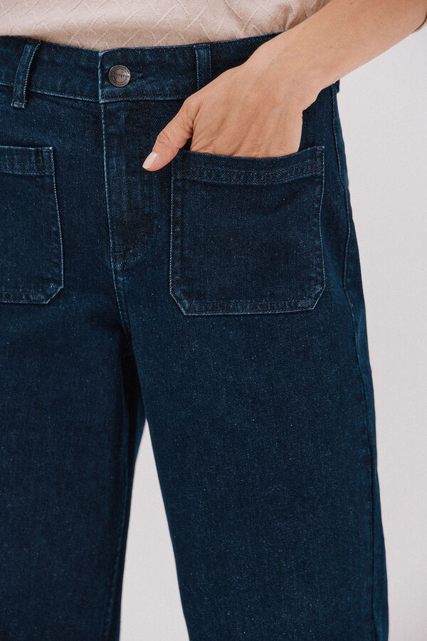 Cortefiel Pantalones marine bolsillos Azul