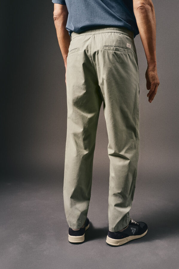 OOTO Pantal&oacute;n ligero gomas Kaki