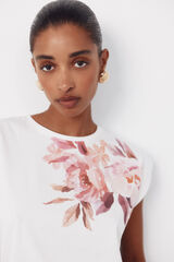 Cortefiel Playera estampada Estampado blanco