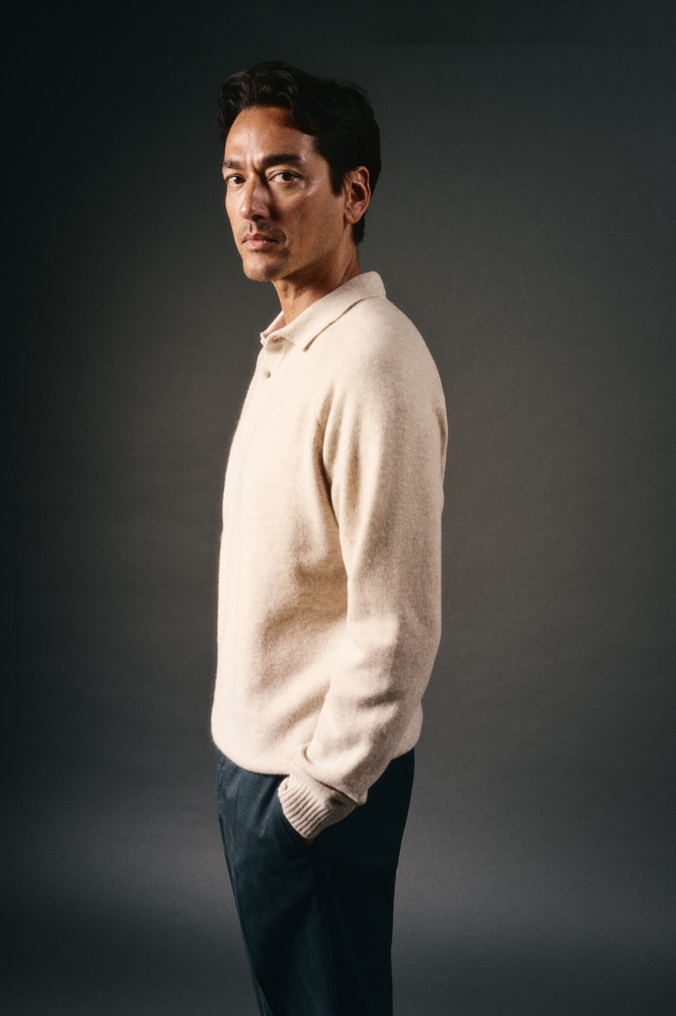 OOTO Jersey cuello polo lana