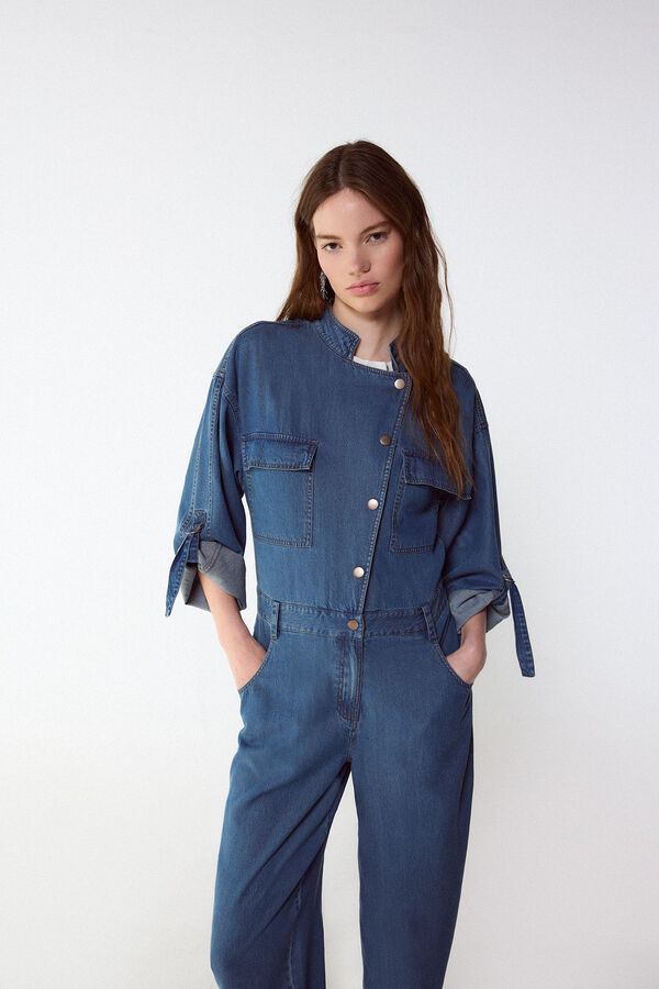 Slowlove Jumpsuit de mezclilla cargo Azul oscuro