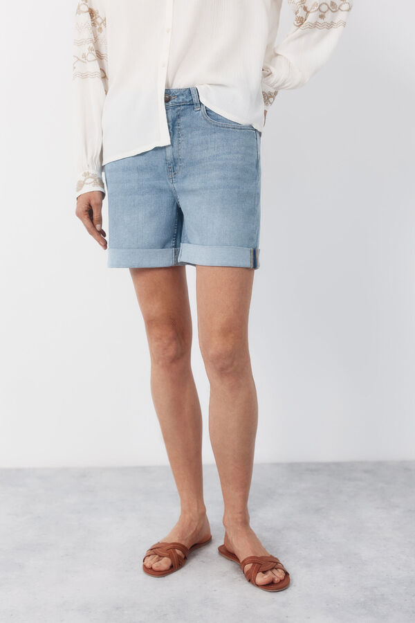 Cortefiel Shorts de mezclilla Azul marino