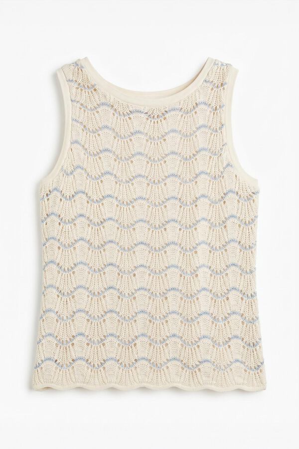 Slowlove Top b&aacute;sico ondas Azul