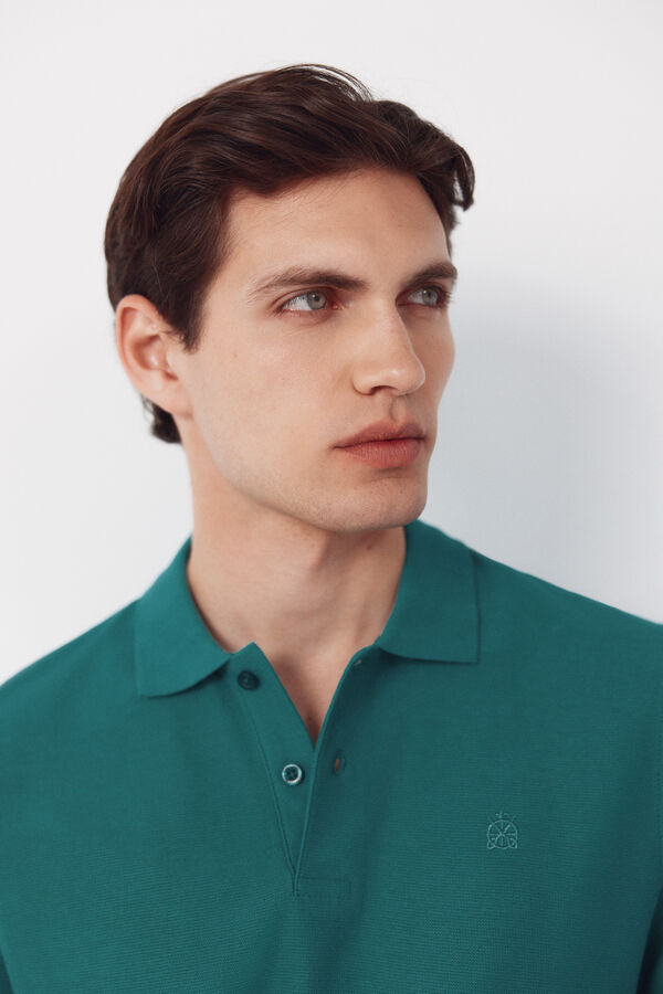 Cortefiel Polo estructura Verde