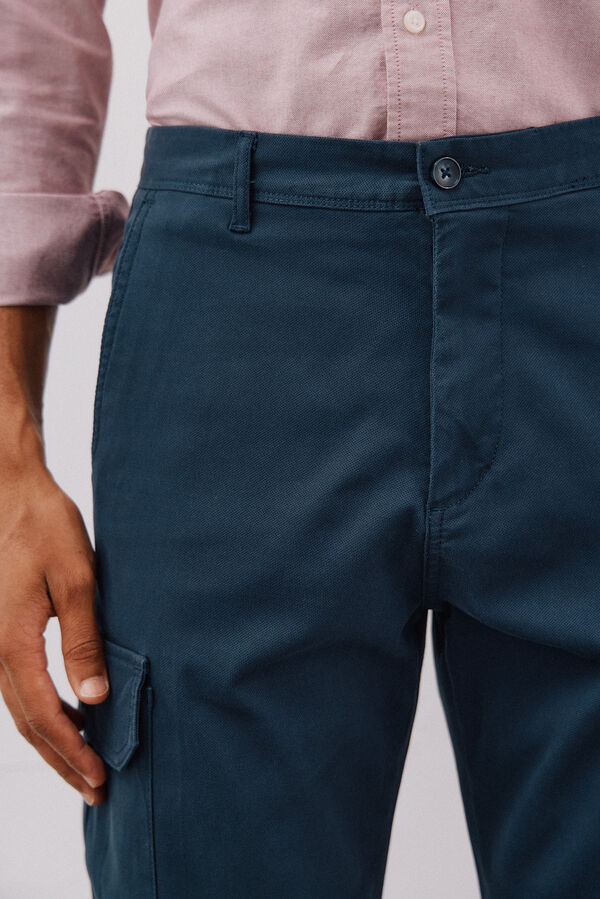 Cortefiel Pantal&oacute;n cargo ligero Azul marino