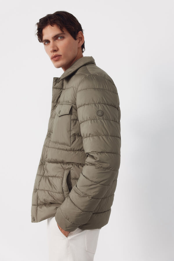 Cortefiel Sobrecamisa acolchada ultralight Kaki