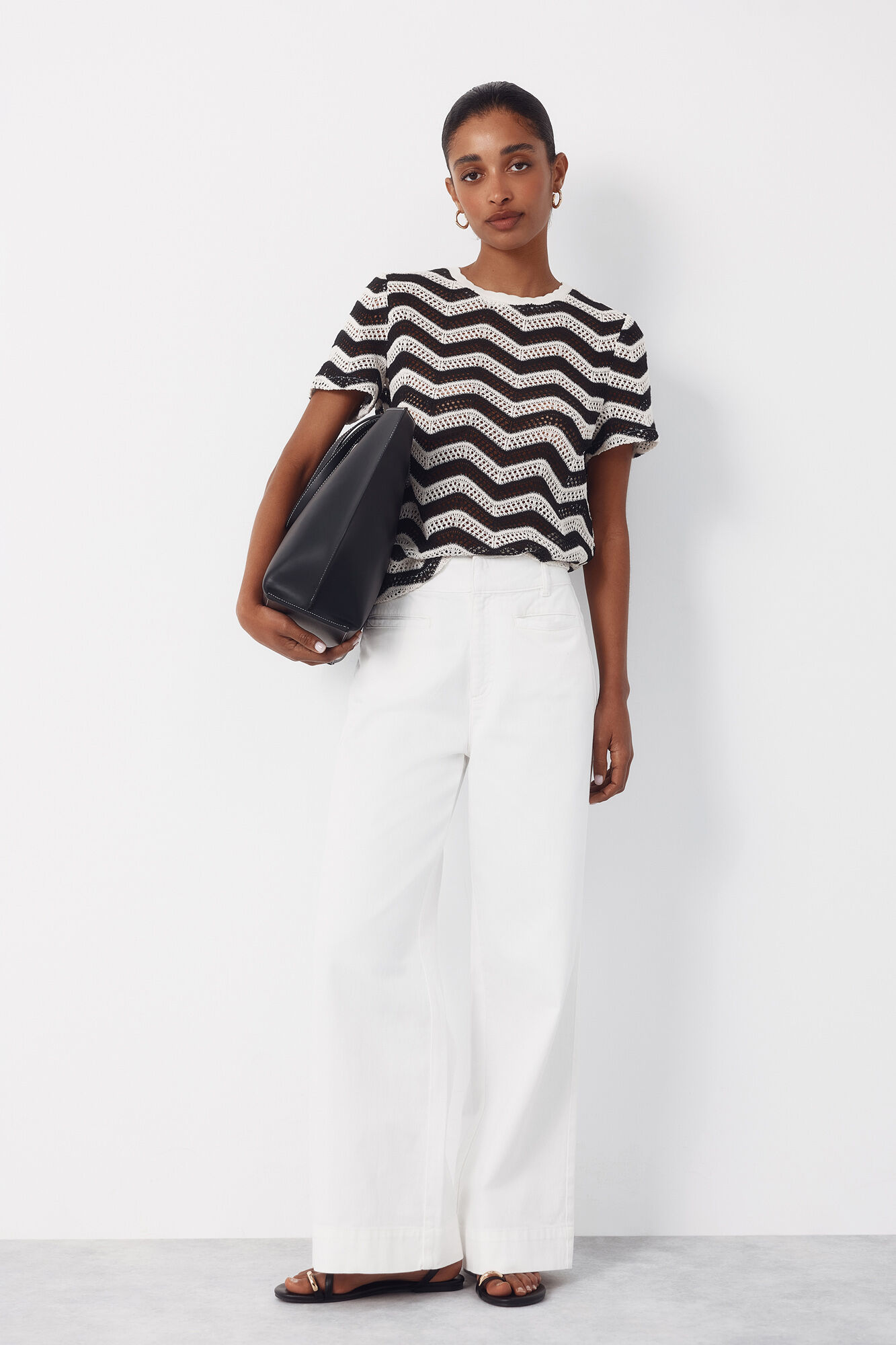 Cortefiel Top de crochet zigzag