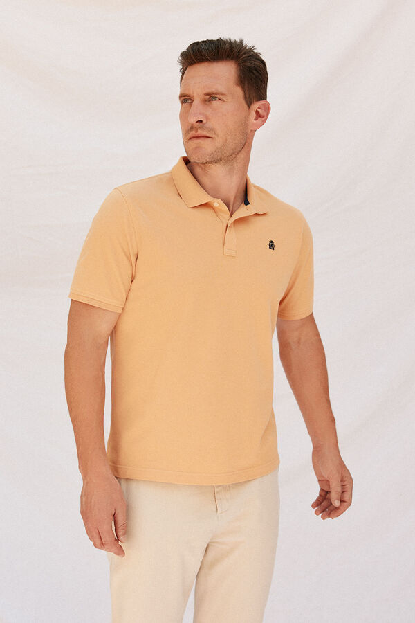 Cortefiel Polo b&aacute;sico piqu&eacute; Amarillo