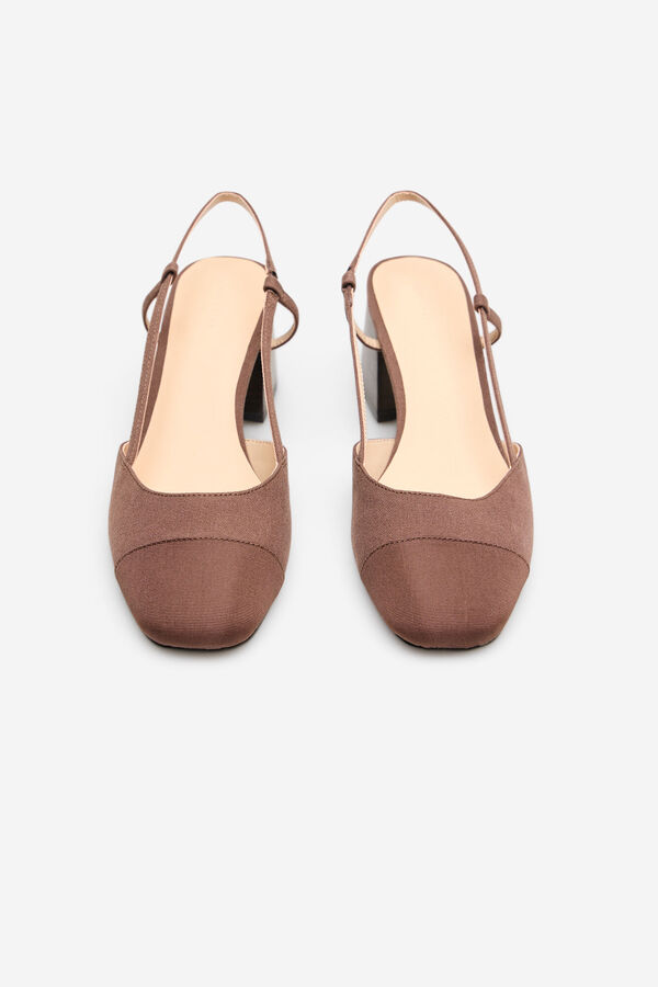 Cortefiel Zapato de tac&oacute;n destalonado Marr&oacute;n