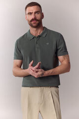 OOTO Polo b&aacute;sico piqu&eacute; lavado Kaki