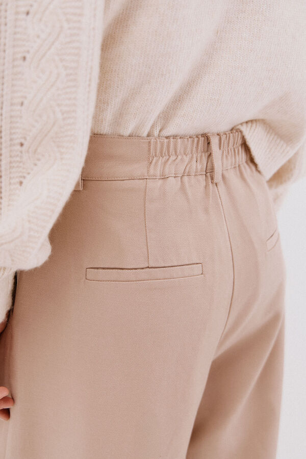 Cortefiel Pantal&oacute;n de sarga lavada Beige