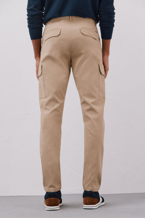 Cortefiel Pantal&oacute;n cargo ligero Beige