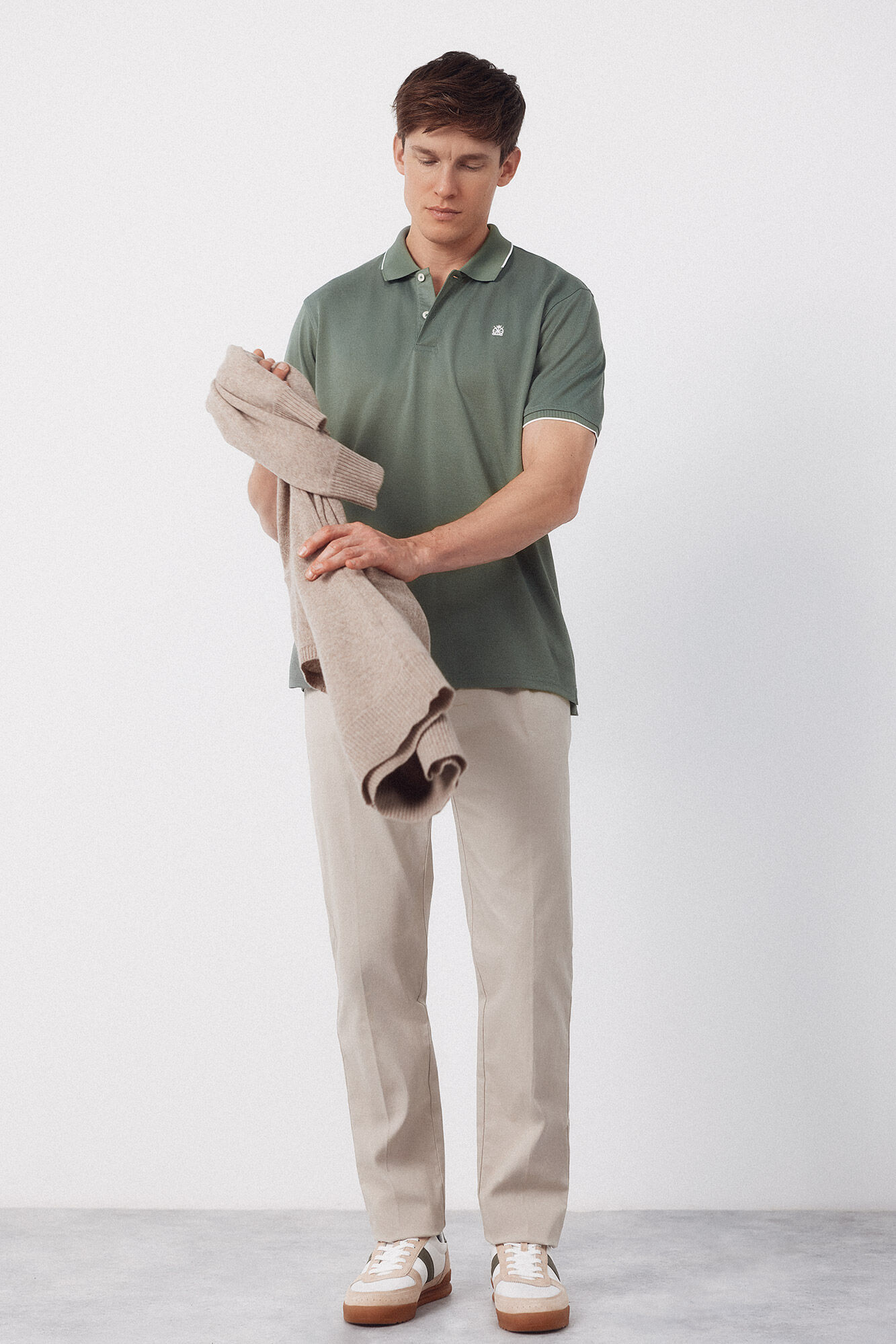 Cortefiel Polo COOLMAX&reg; cuello jacquard