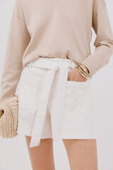 Cortefiel Short denim lazo  Blanco
