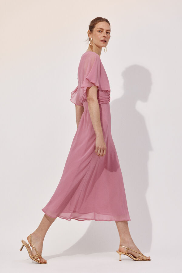 Cortefiel Vestido fluido Rosa