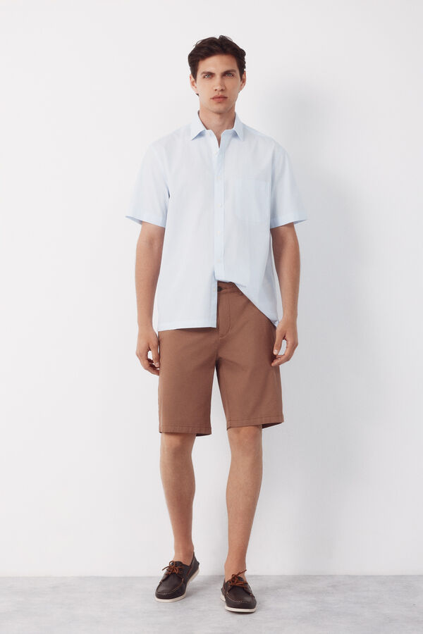 Cortefiel Bermuda chino estampada Camel
