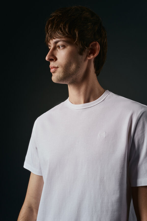 OOTO Camiseta b&aacute;sica con bordado avi&oacute;n Blanco